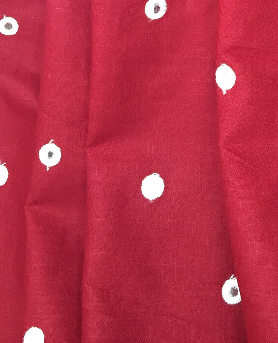 cotton mirror embroidery by the meter yard