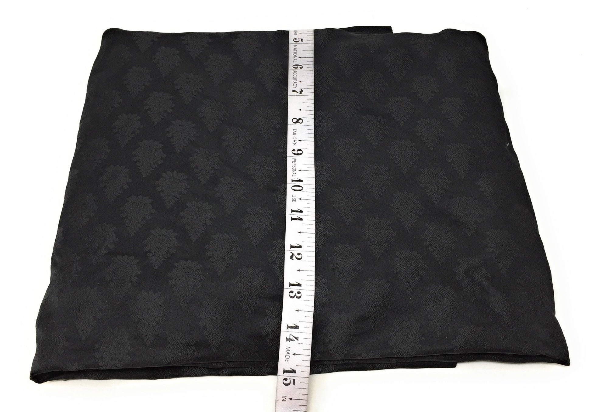 Pure Silk Banarasi Brocade Fabric In Black Cloth By The Yard - 1.5 Meter