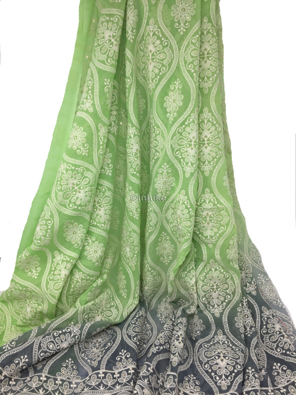 light green colour dress material| Kurti Fabric| Blouse Material