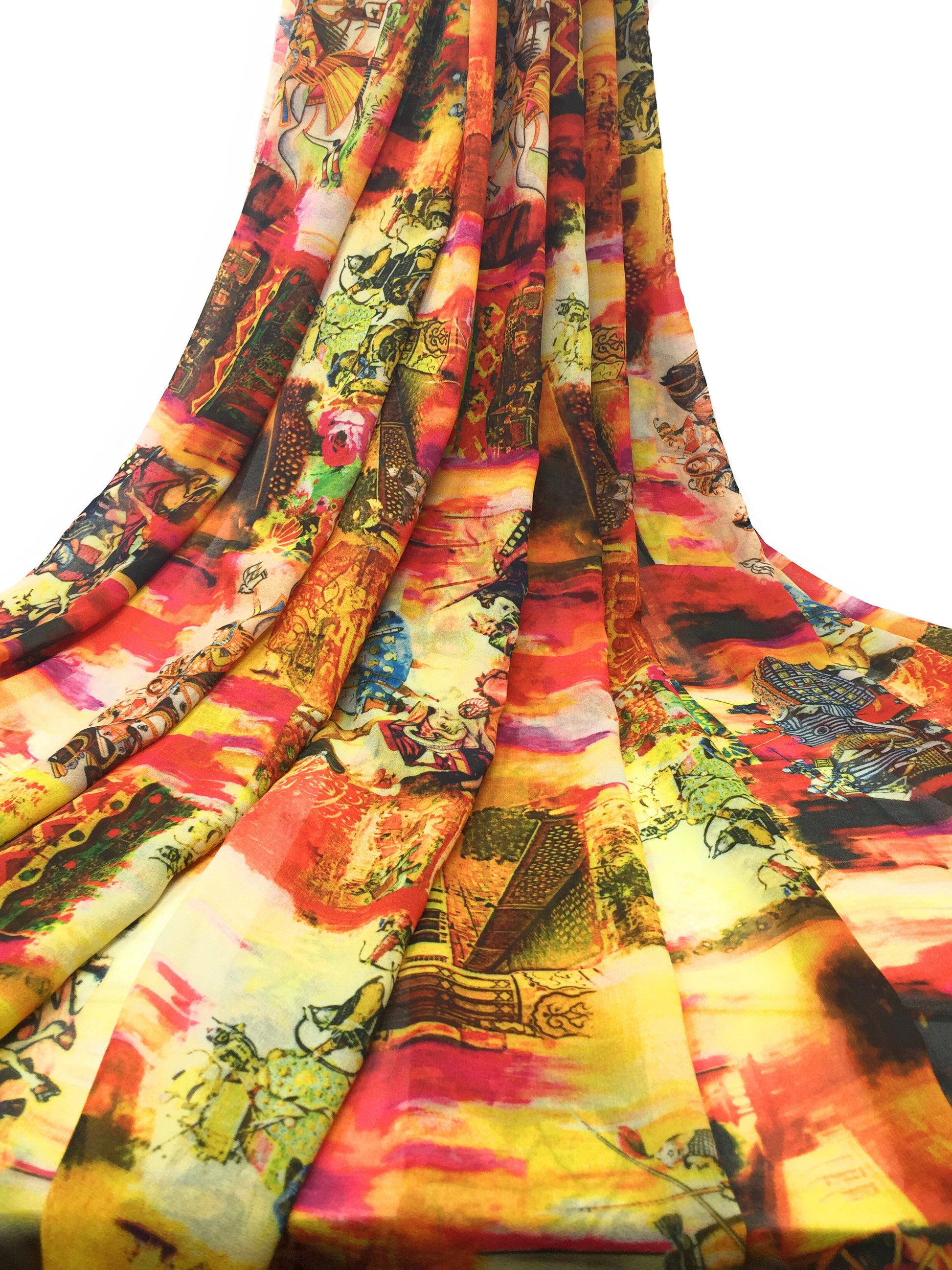 printed georgette fabric