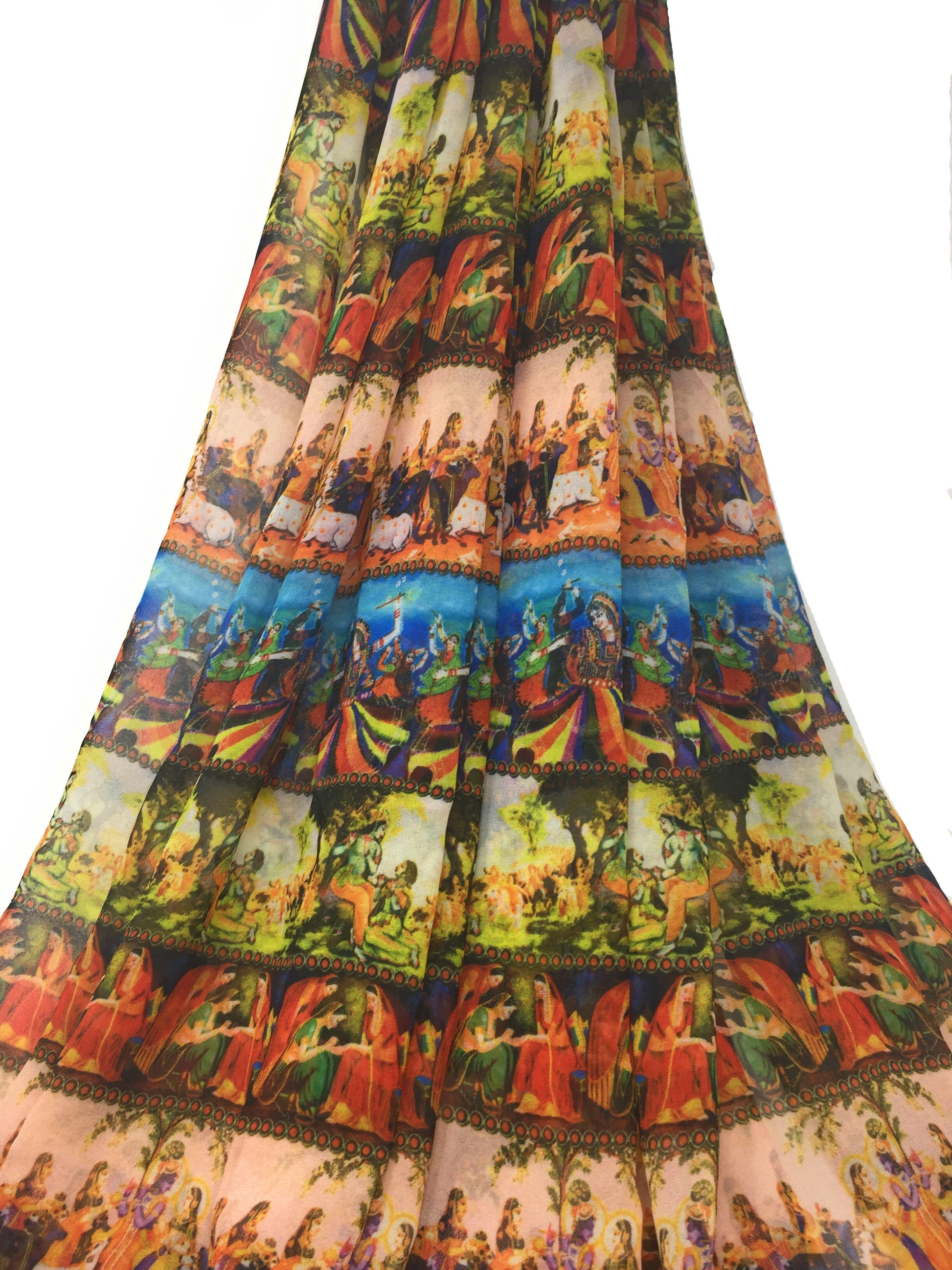 printed georgette fabric