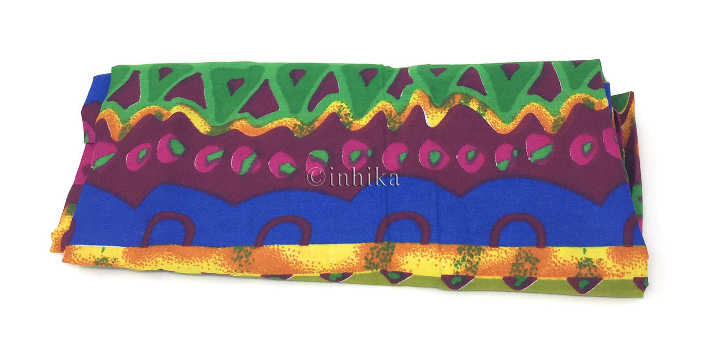 Pure Cotton, Printed colour fast fabric, art print, magenta base