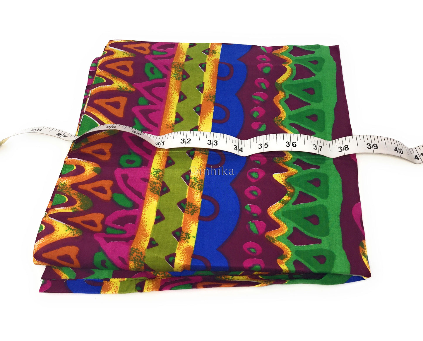 Pure Cotton, Printed colour fast fabric, art print, magenta base