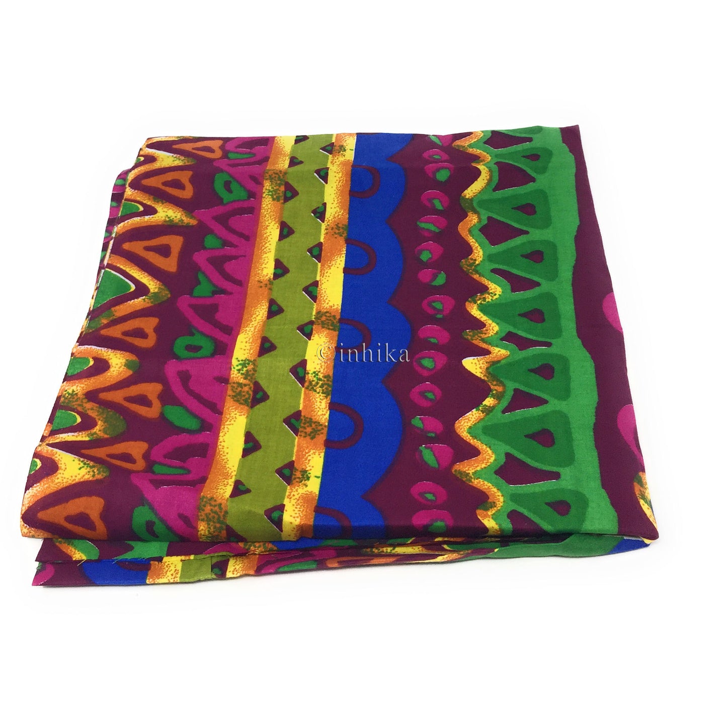 Pure Cotton, Printed colour fast fabric, art print, magenta base