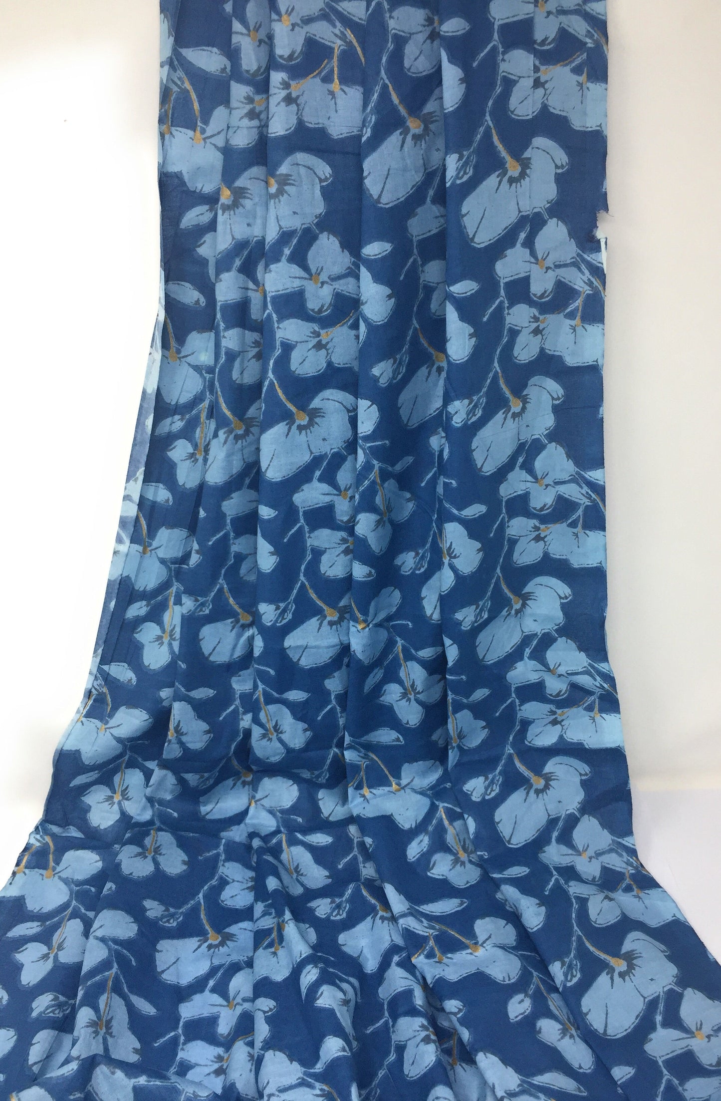 Sanganeri Print Cotton Material Blue