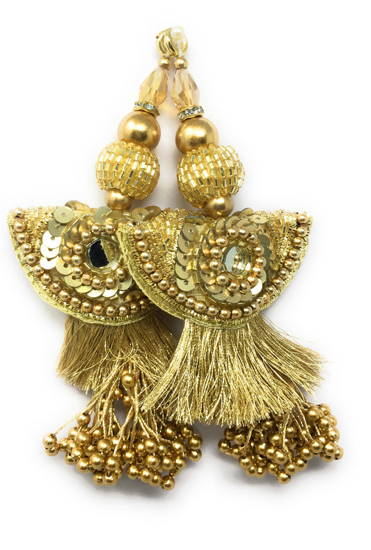 Golden Lehenga Latkan - Set of 2