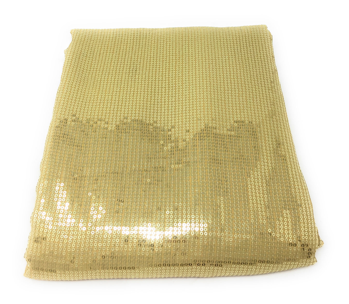 Gold Sequence Fabric Material on Georgette