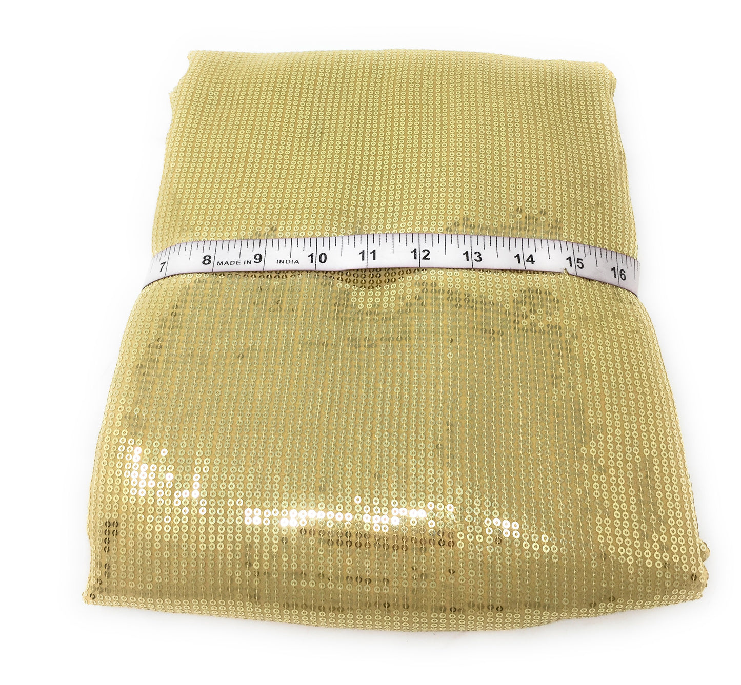 Gold Sequence Fabric Material on Georgette