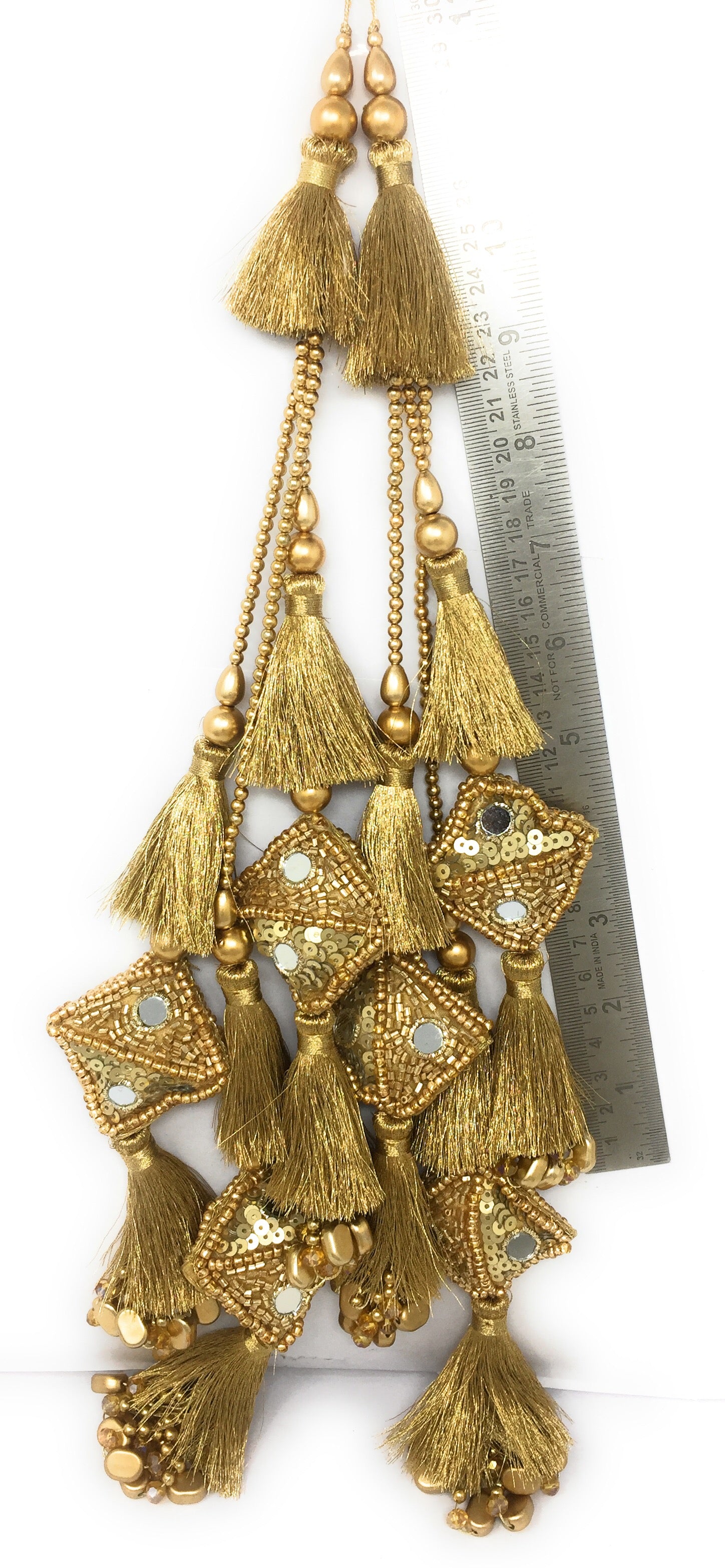Gold blouse tassels online - Set of 2