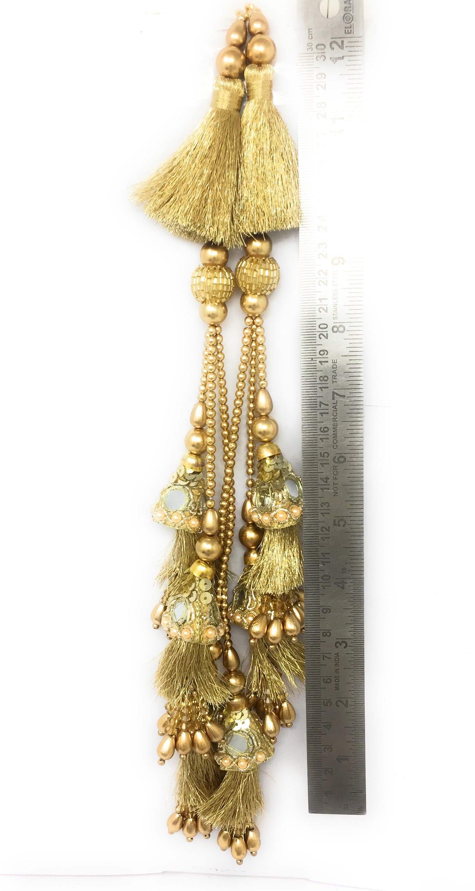 Gold ghagra choli latkan - Set of 2