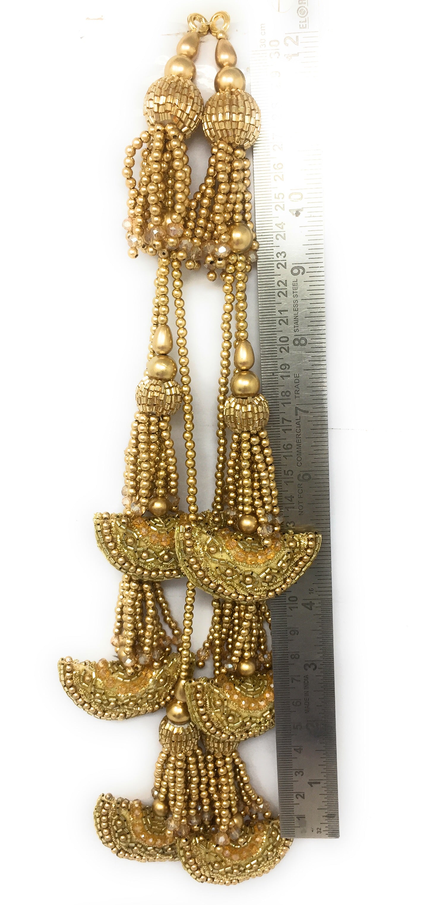 Gold handmade lehenga latkan - Set of 2