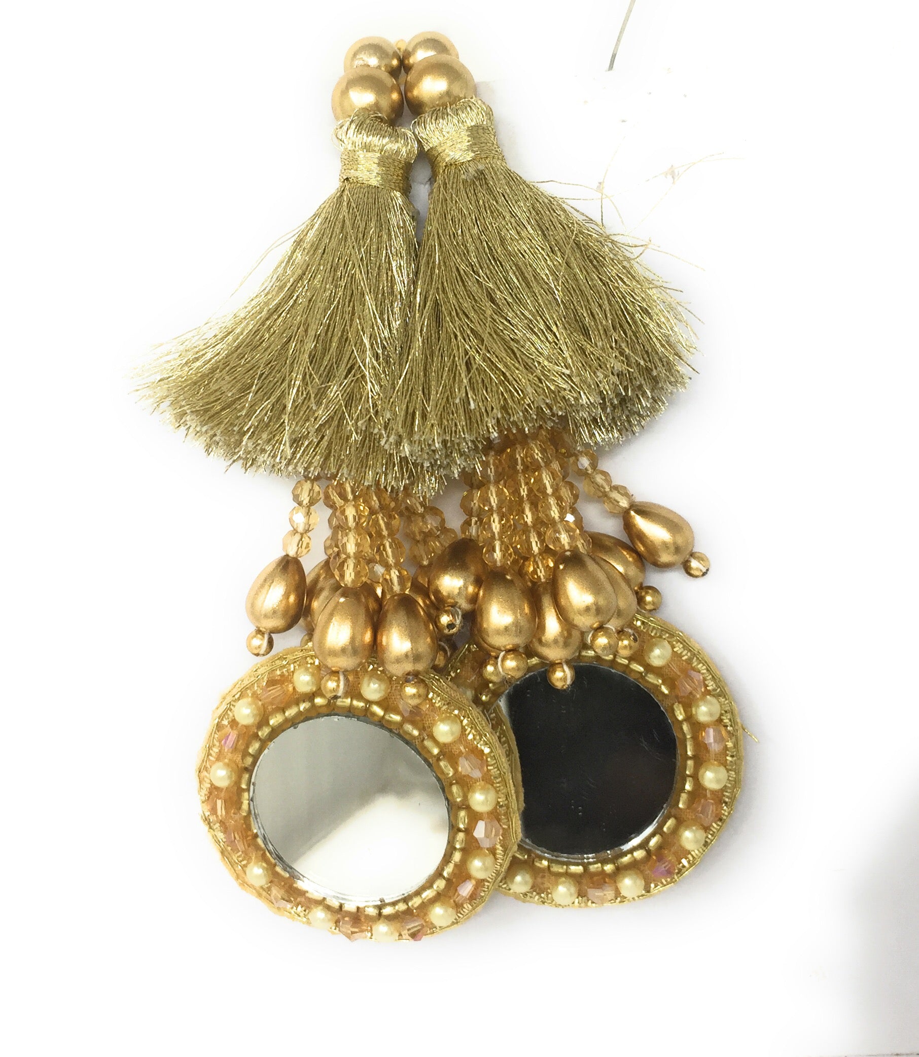 mirror latkan for blouse Gold