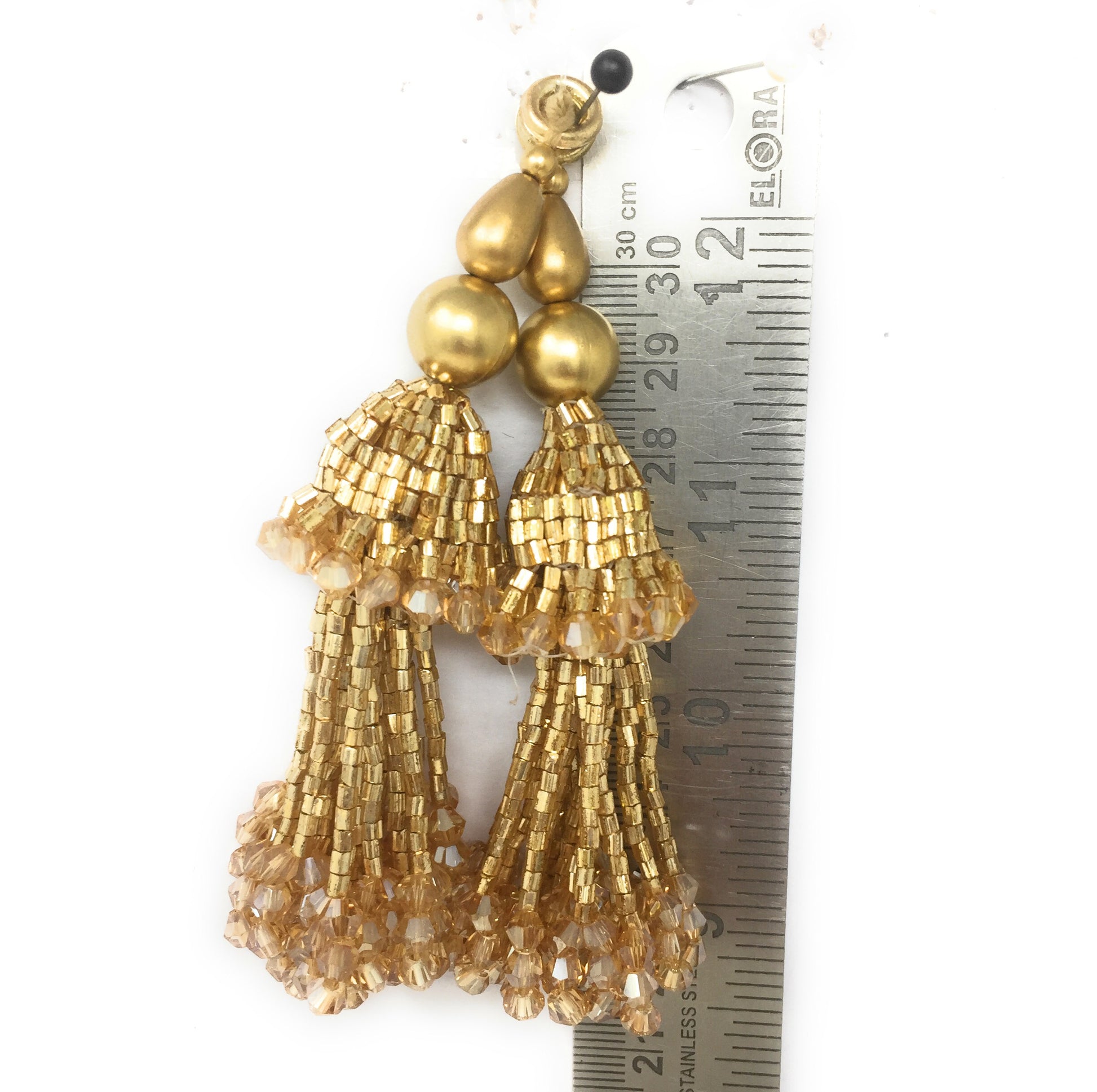 Gold punjabi suit latkan - Set of 2