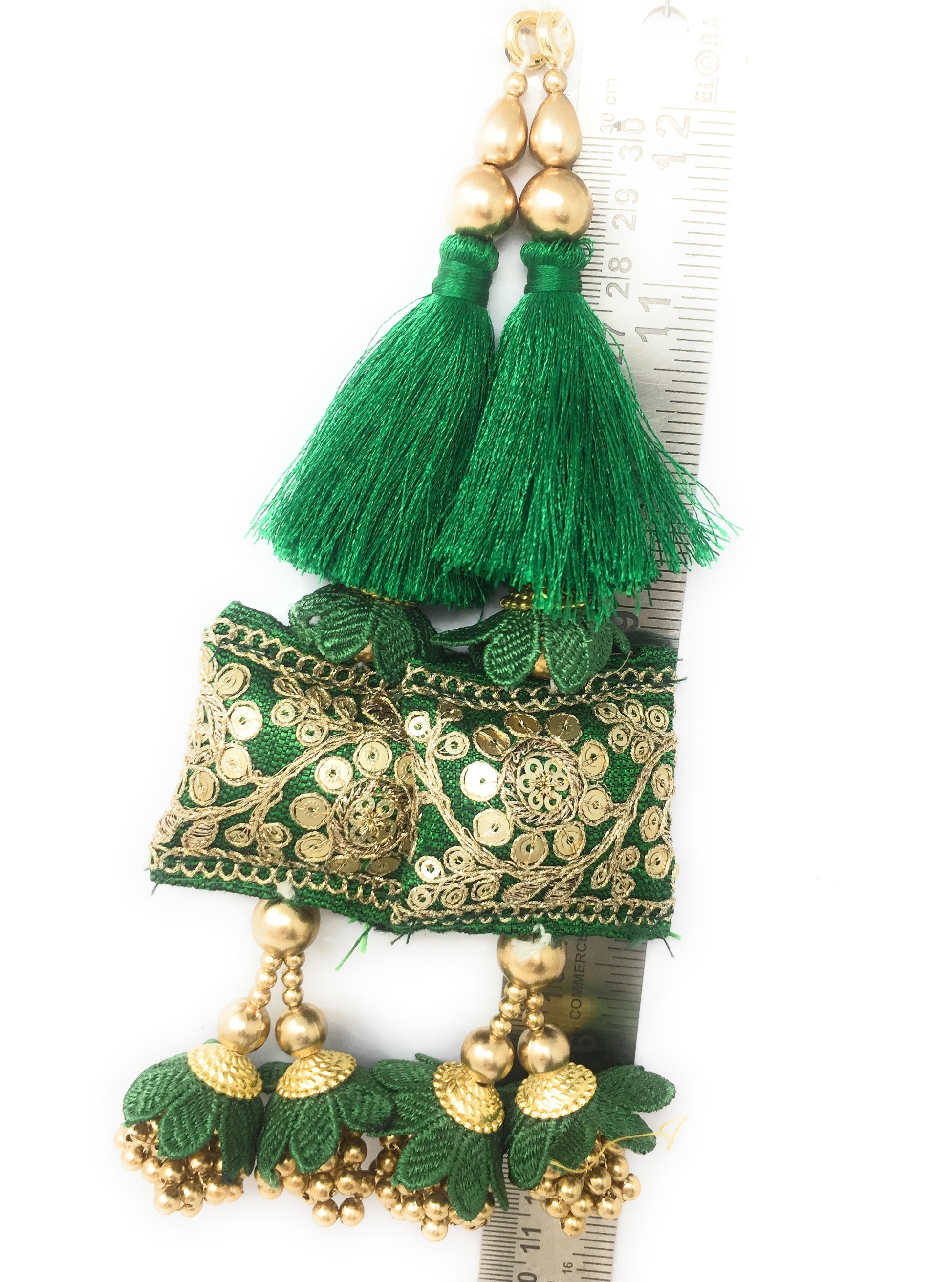 Green stylish blouse latkan - Set of 2