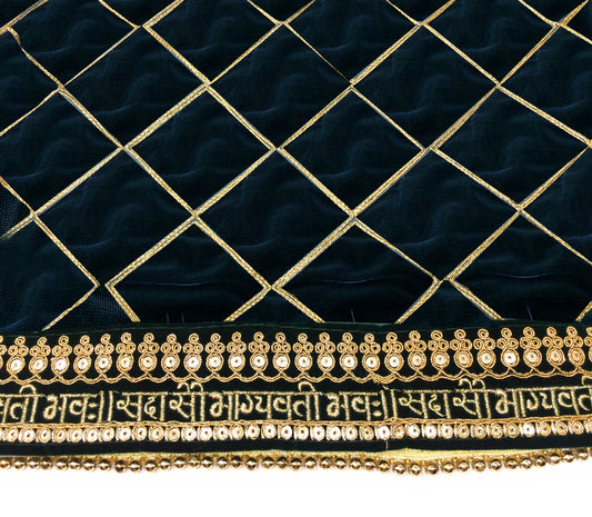 Green Bridal Sada Saubhagyavati Bhav Wedding Dupatta