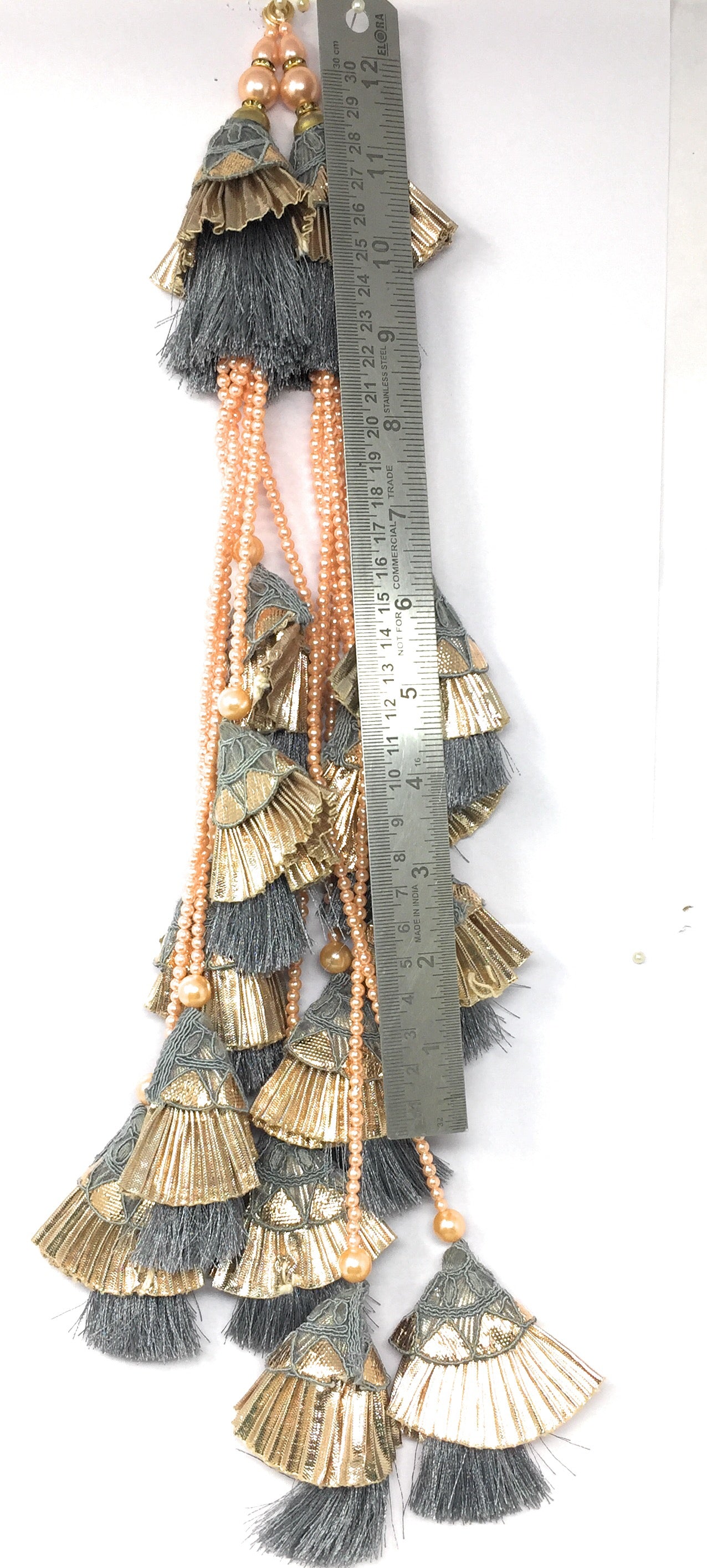 Latest Latkan For Lehenga Grey - Set of 2