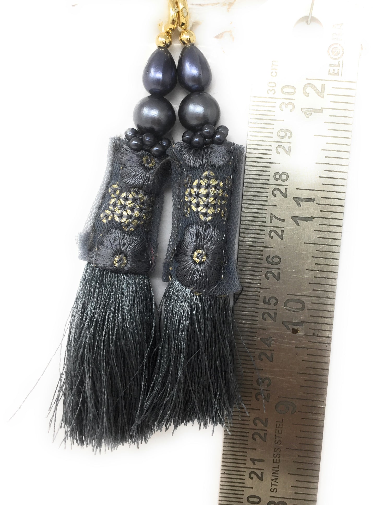 Grey frock latkan - Set of 2