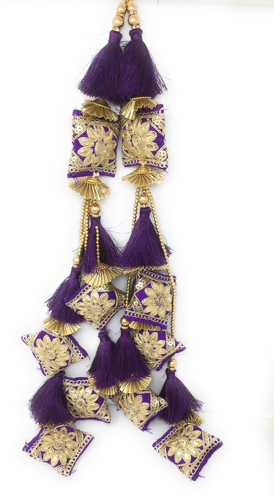 Purpale Bridal wedding heavy Latkan - Set of 2