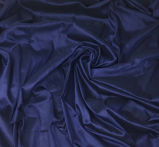 pure cotton silk fabric Navy Blue