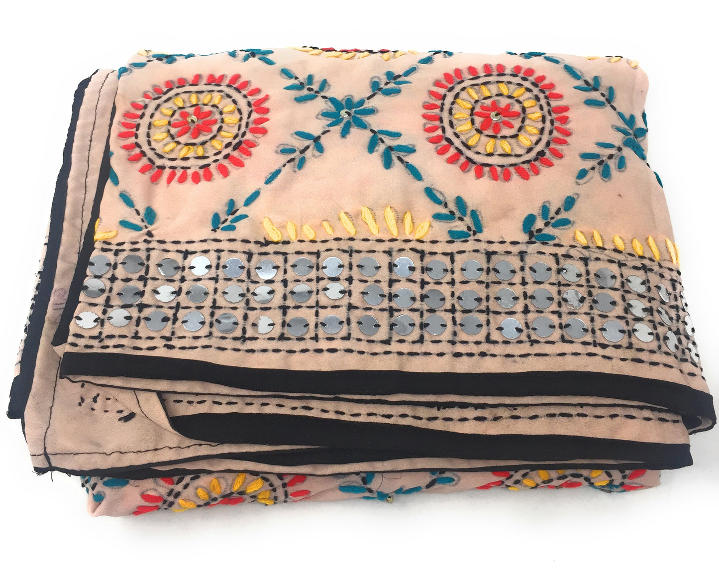 Off white Handwork Kutchi Embroidery Dupatta