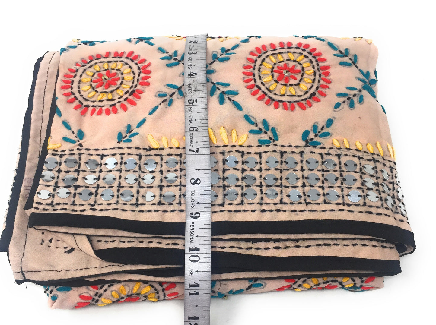 Off white Handwork Kutchi Embroidery Dupatta
