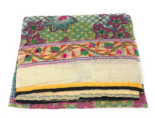 Hand Embroidered Dupatta on Madhubani Drawing