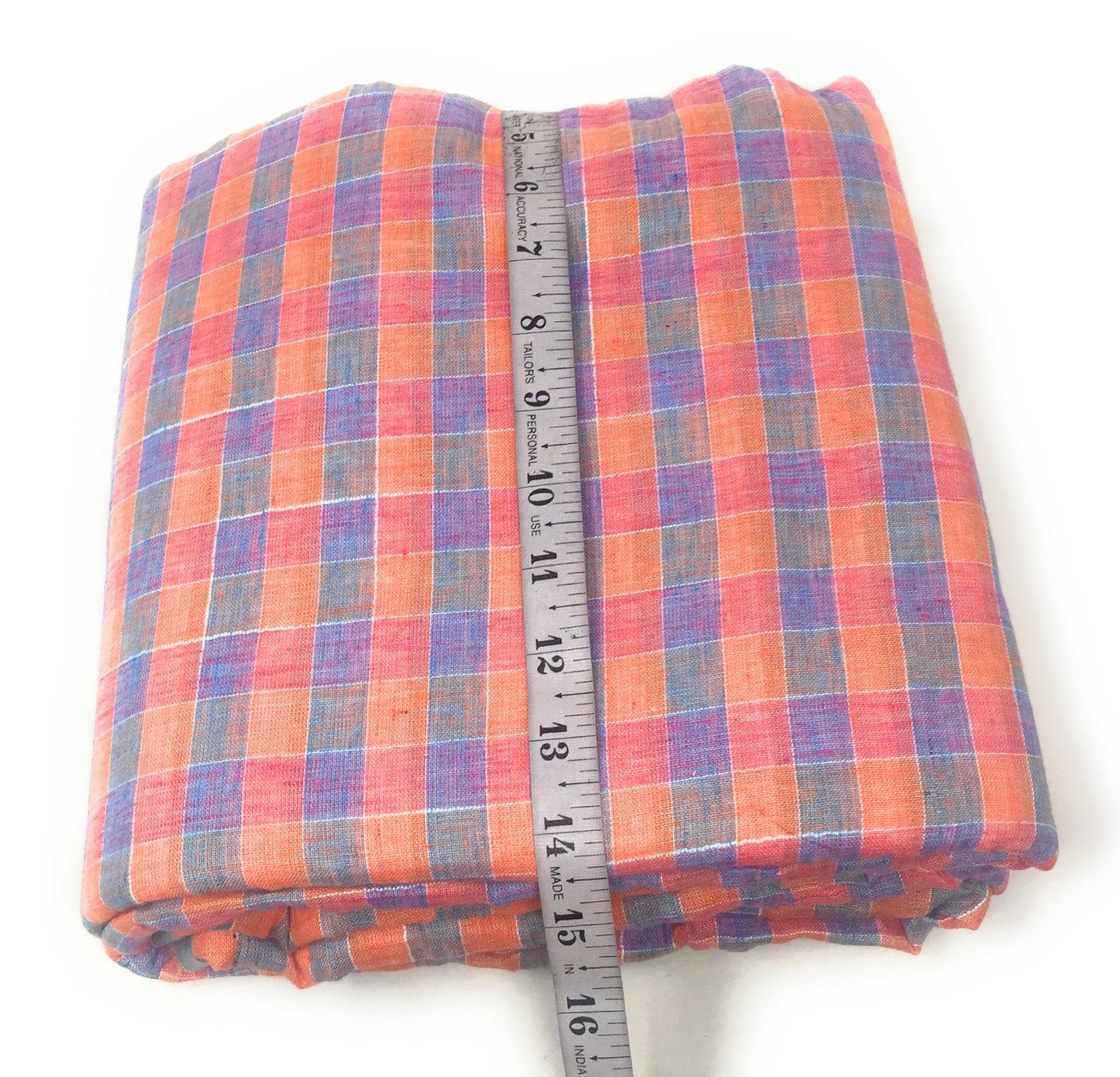 Jacquard Cotton Fabric On Pink Blue Base Colour