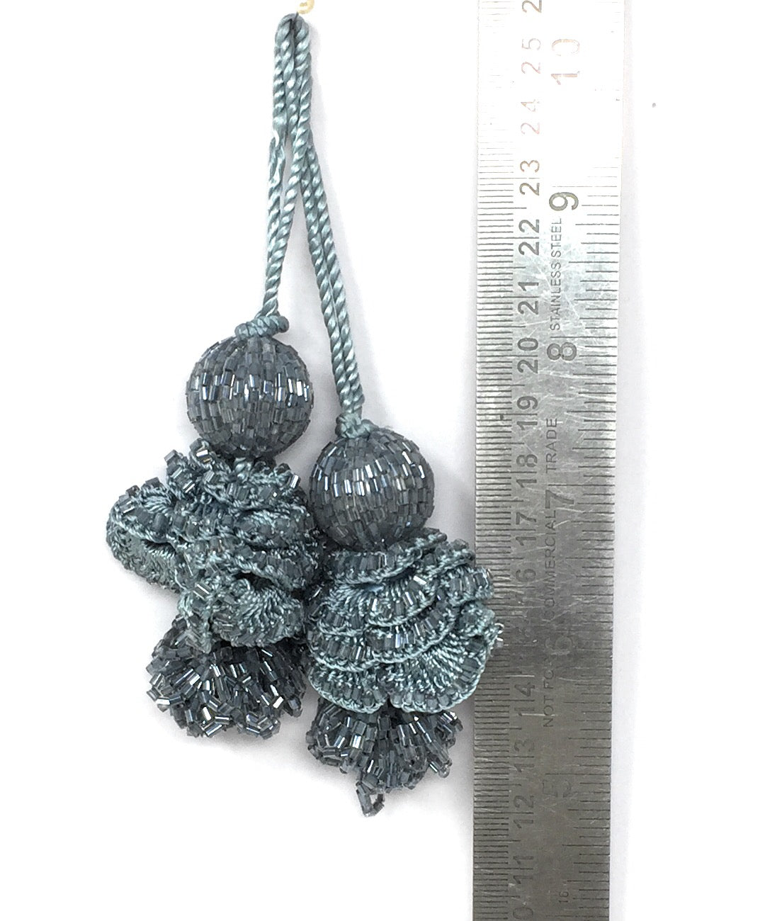 Grey Cutdana Stone Latkan - Set of 2