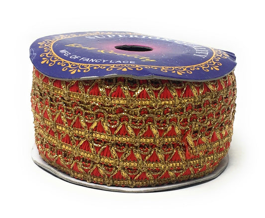 Parrot Green Beaded Embroidered Saree Border Trim - 9 Meter Roll