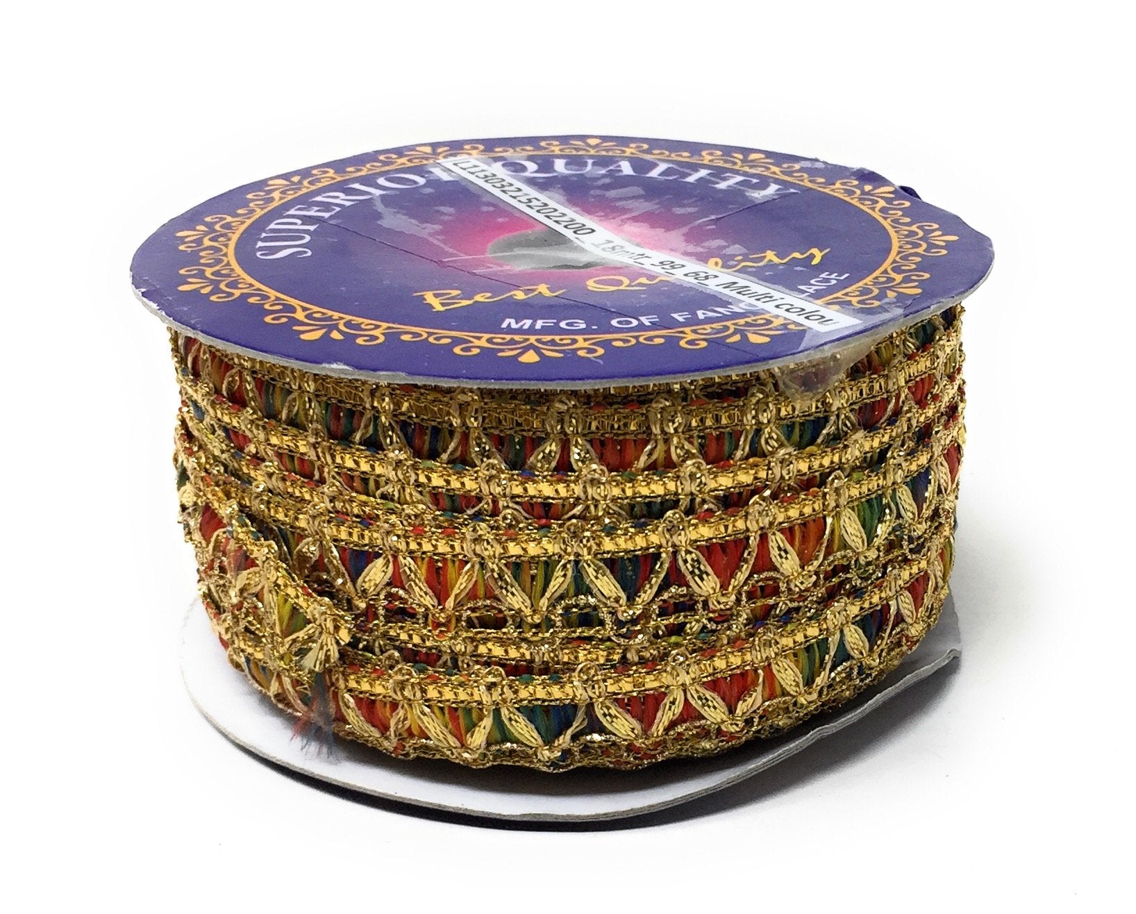 Pink Beaded Embroidered Saree Border Trim - 9 Meter Roll
