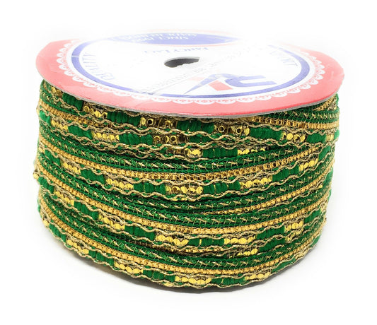 Royal Blue Beaded Embroidered Saree Border Trim - 9 Meter Roll