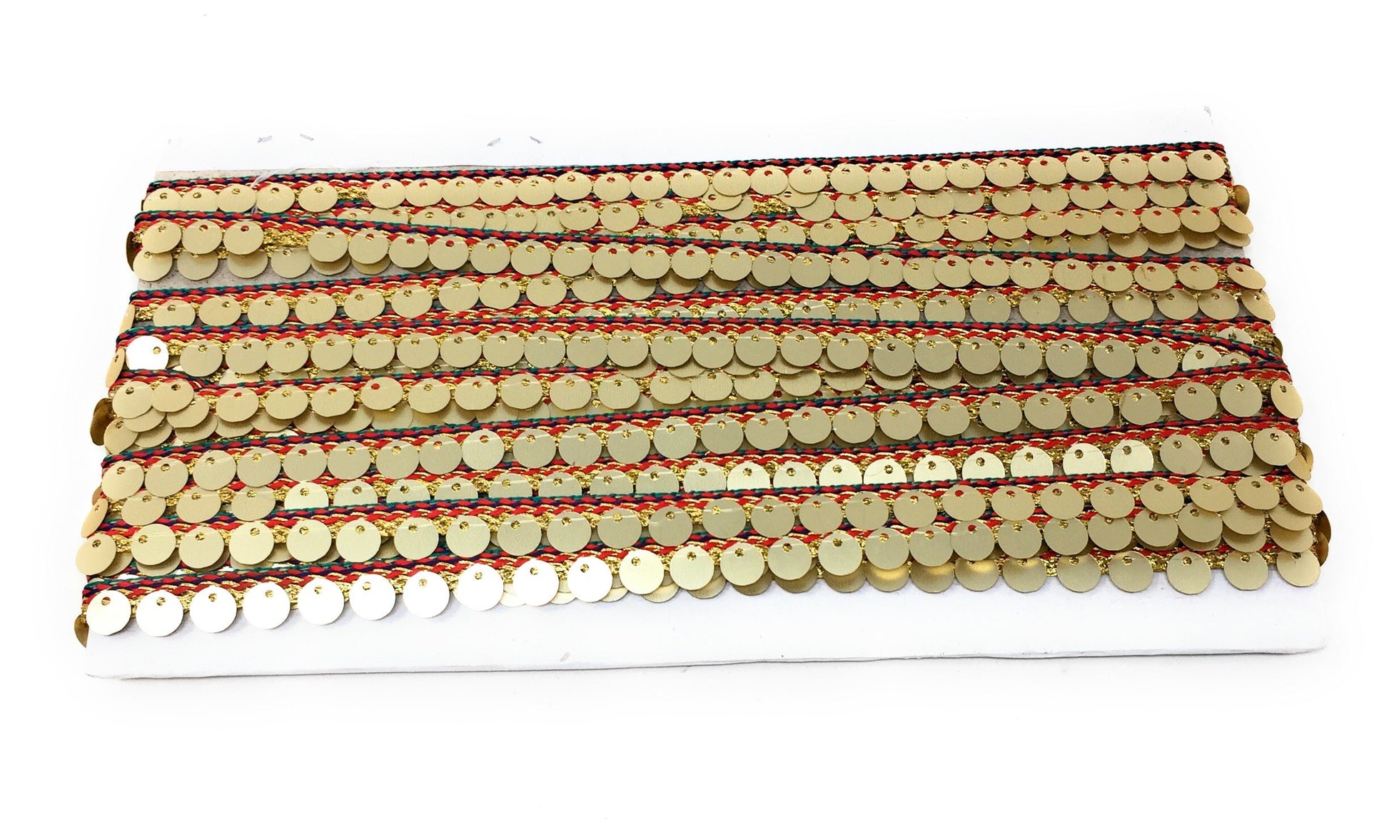 Maroon Sequins Embroidery Saree Border Trim - 9 Meter Roll