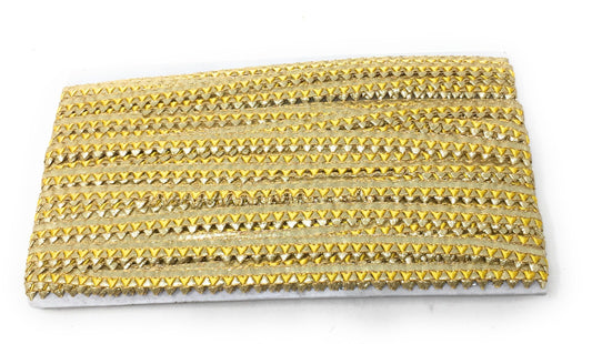 Yellow Gota Patti Embroidery Saree Border Trim - 9 Meter Roll