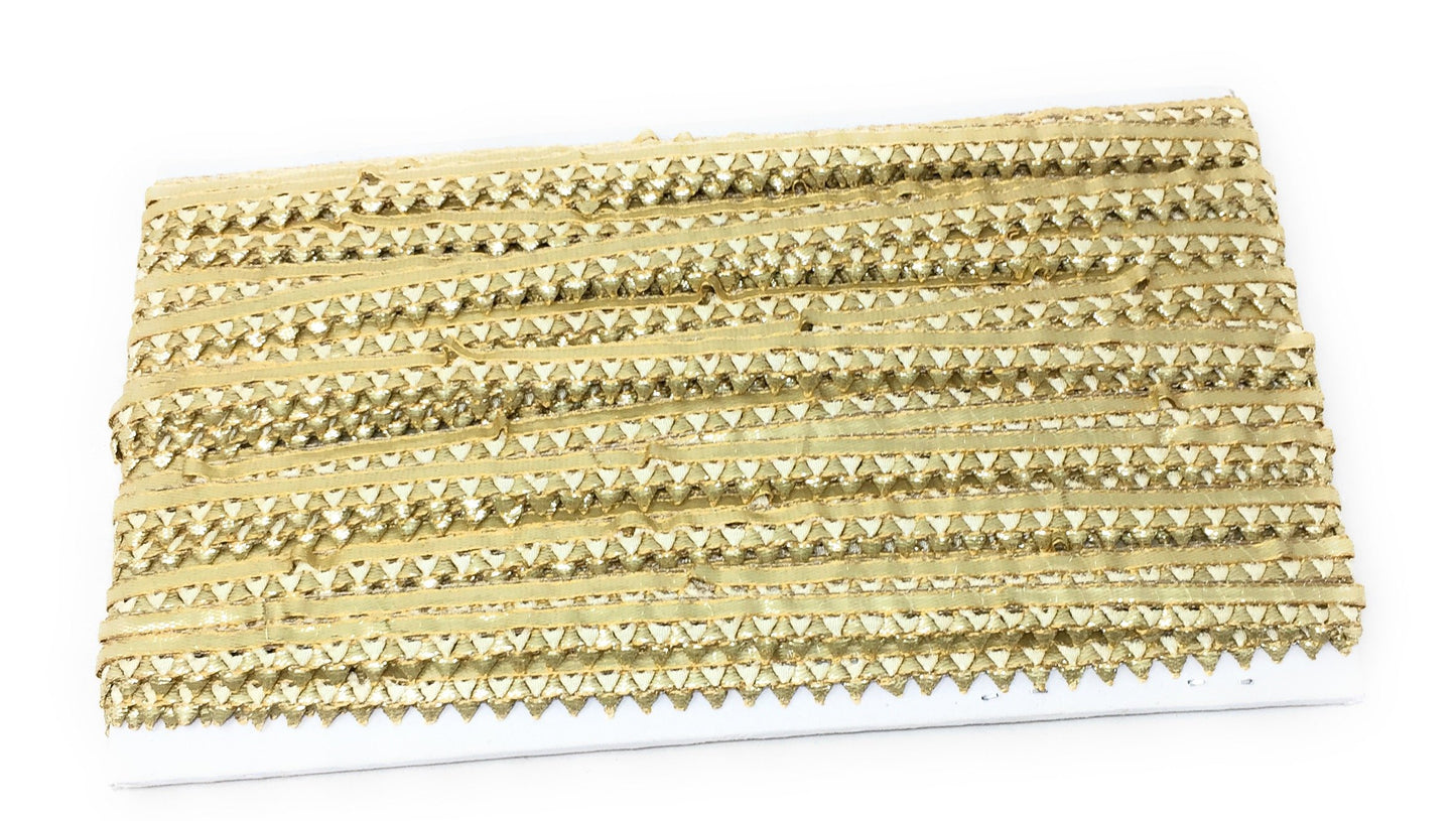 Cream Gota Patti Embroidery Saree Border Trim - 9 Meter Roll