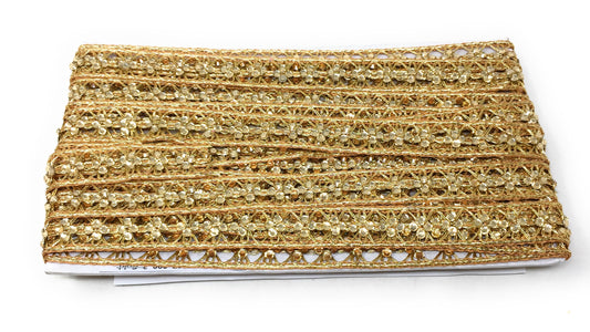 Gold Braided Saree Border Trim - 9 Meter Roll