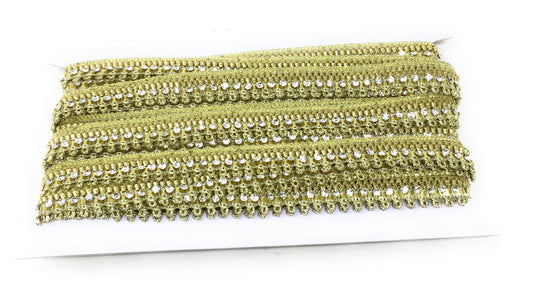 Gold Beaded Cutwork Saree Border Trim - 9 Meter Roll