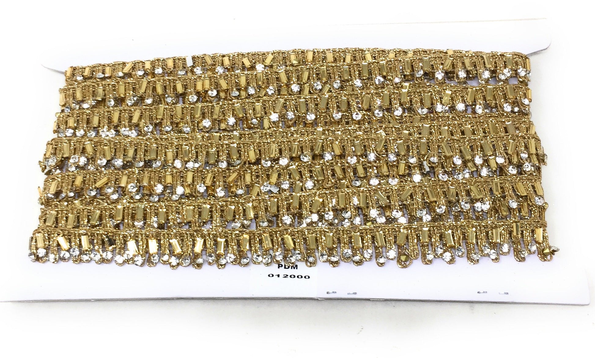 Gold Beaded Sequins Saree Border Trim - 9 Meter Roll