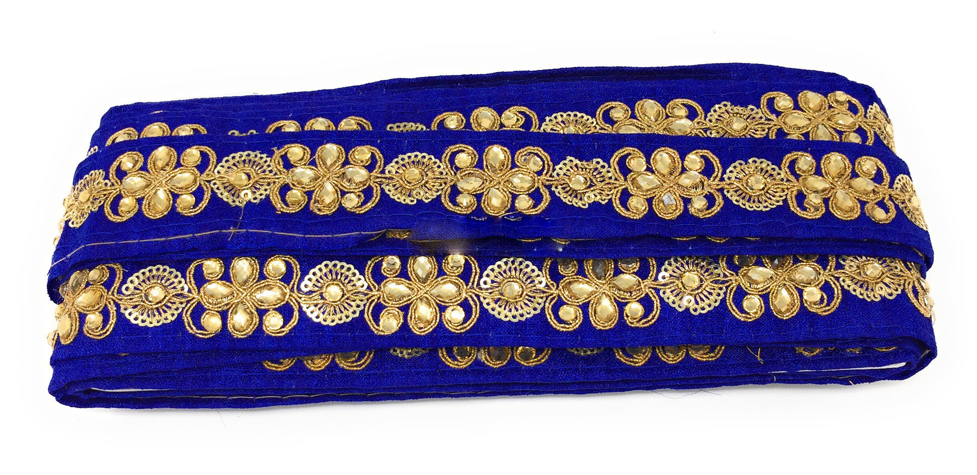 blue lace trim