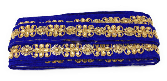 blue lace trim