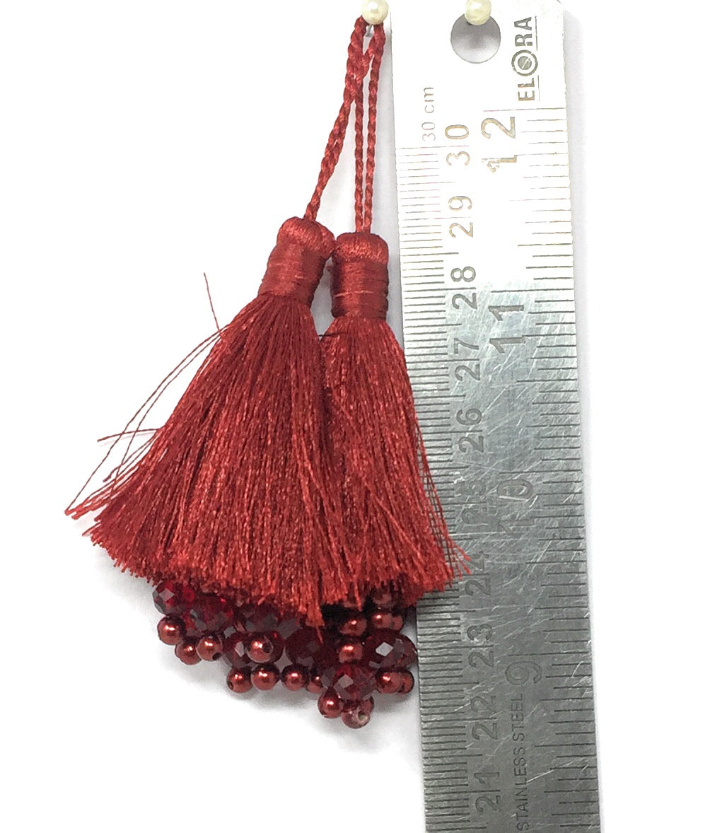 Small Blouse Latkan Maroon - Set of 2