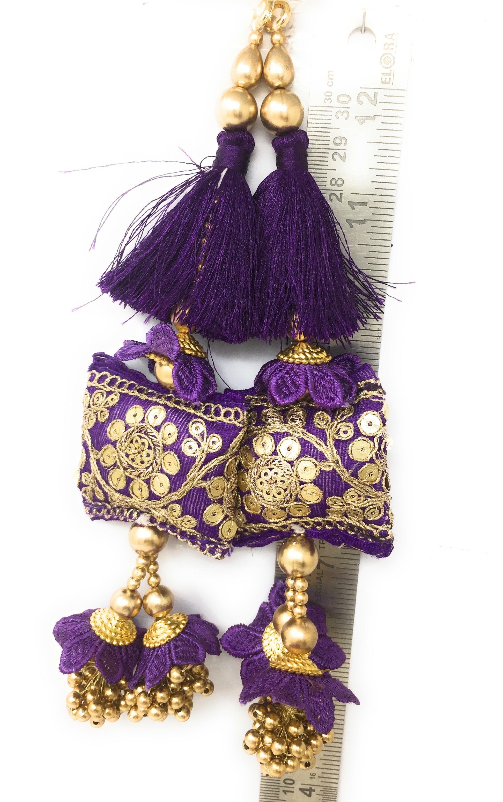 Lavender choli ke latkan - Set of 2