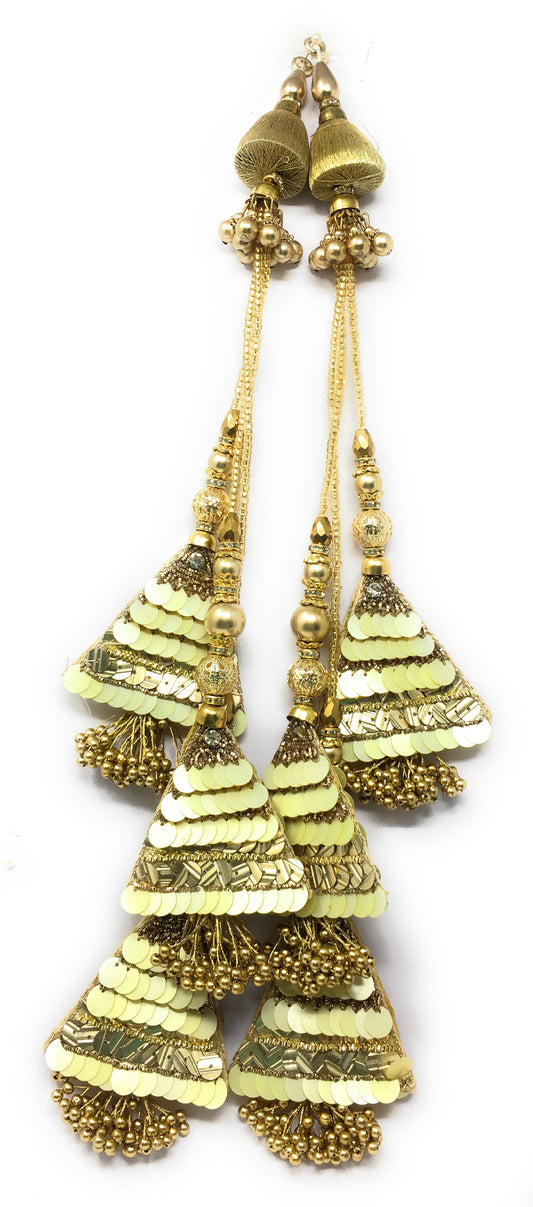 Latkan For Lehnga Lemon Green - Set of 2