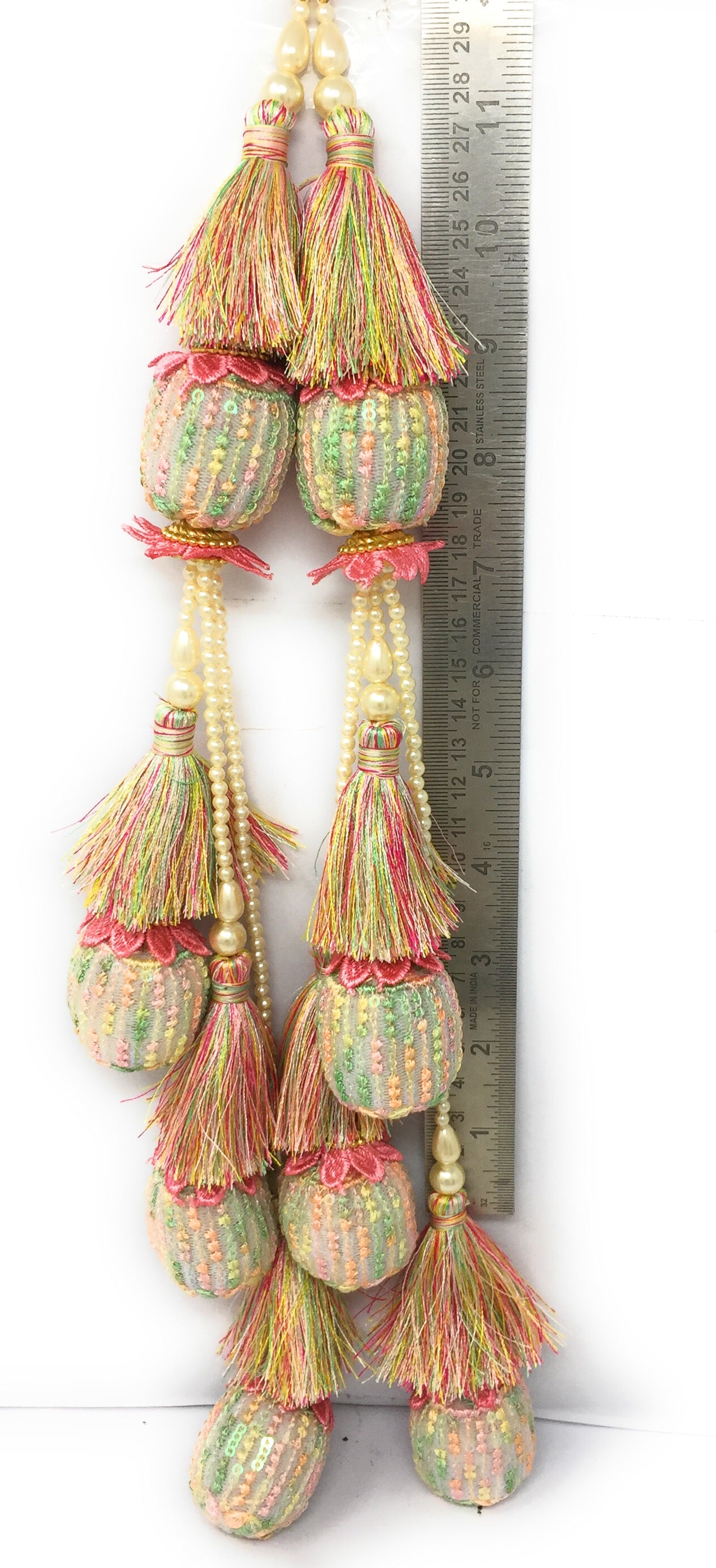 Multicolour lehenga latkan - Set of 2