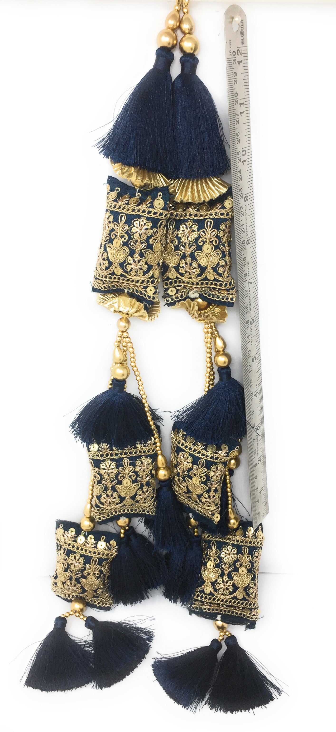 Navy Blue lehenga hanging design - Set of 2