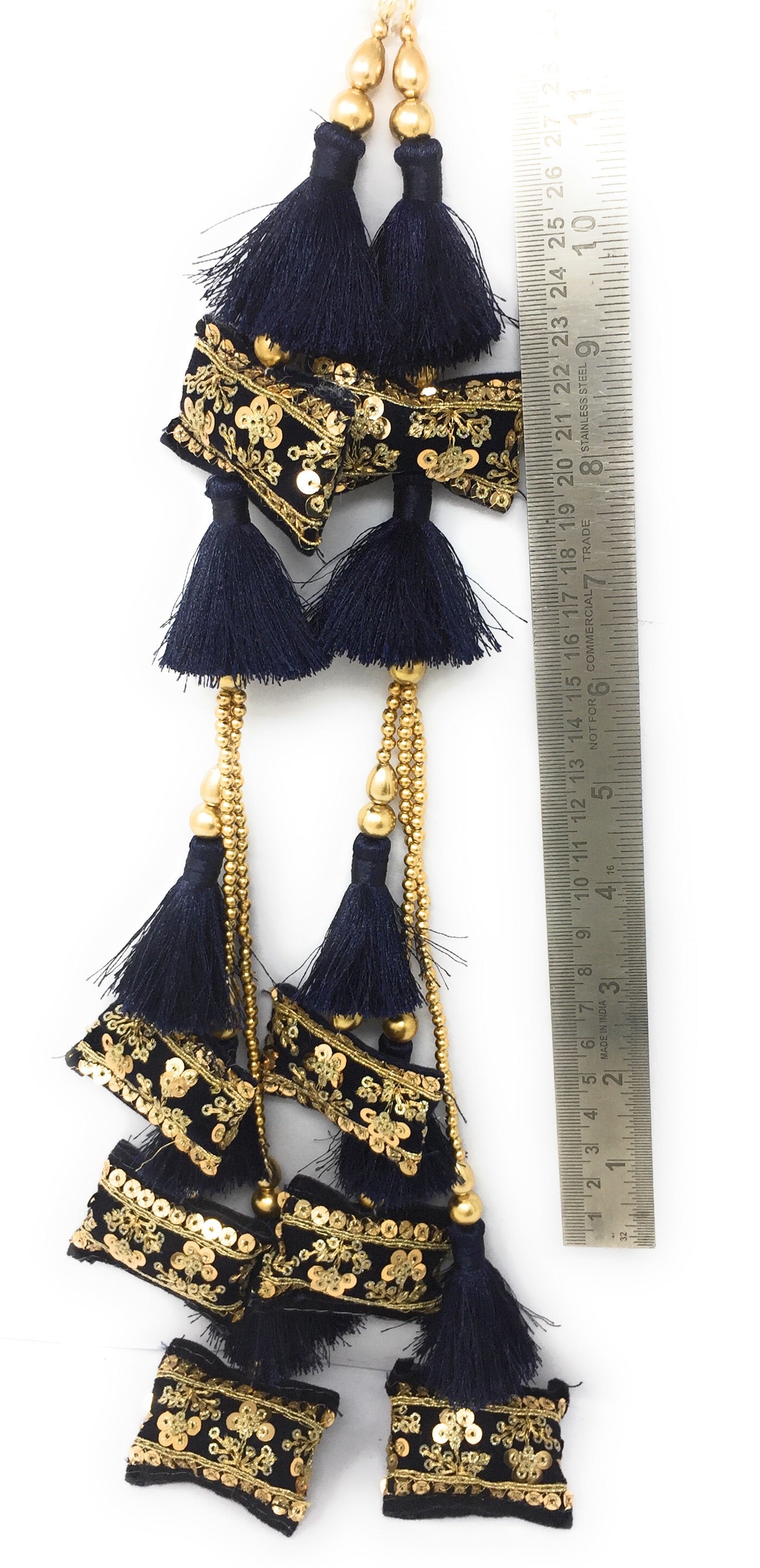 Navy Blue lehenga tassels - Set of 2