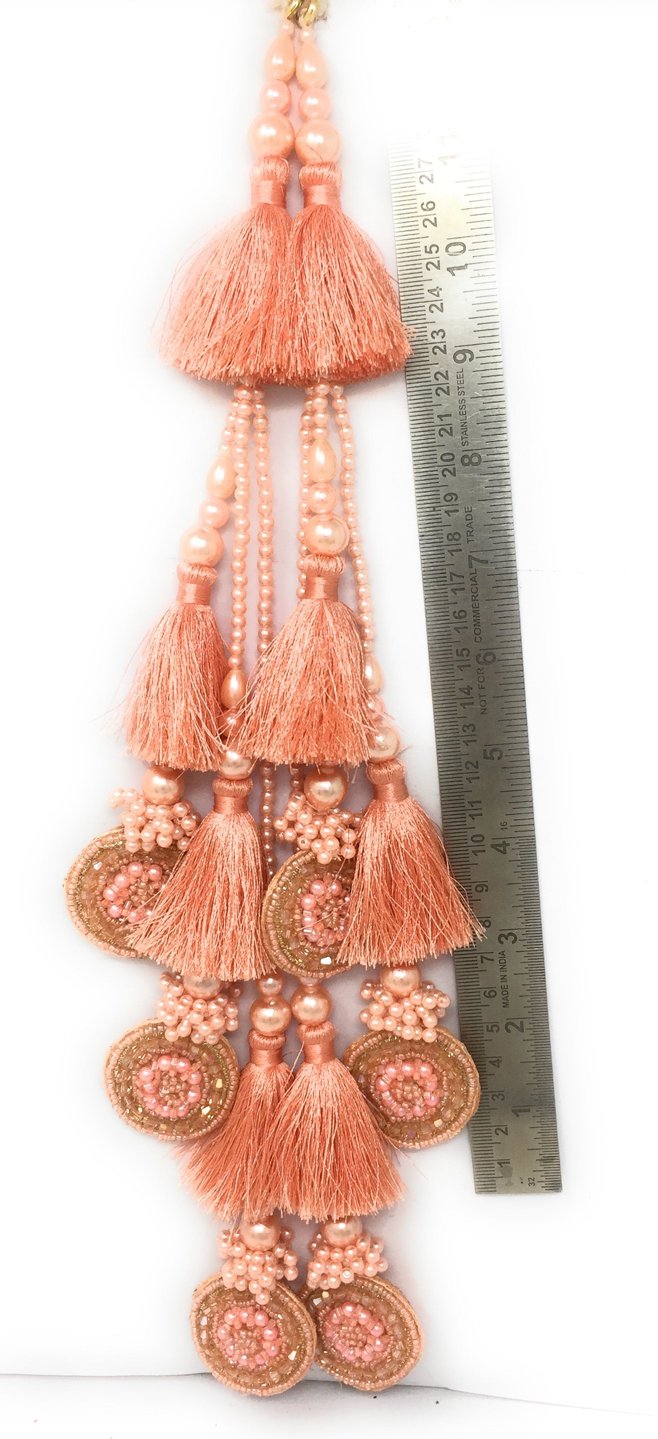 chaniya choli latkan design Peach Crystal