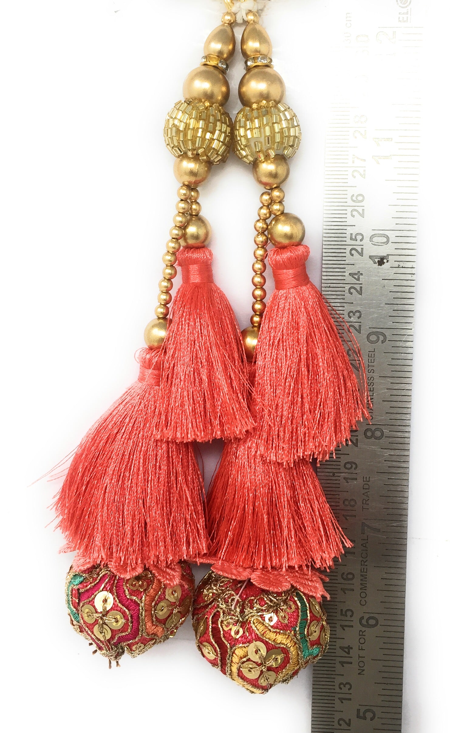 Pink Peach latkan for blouse near me - Set of 2