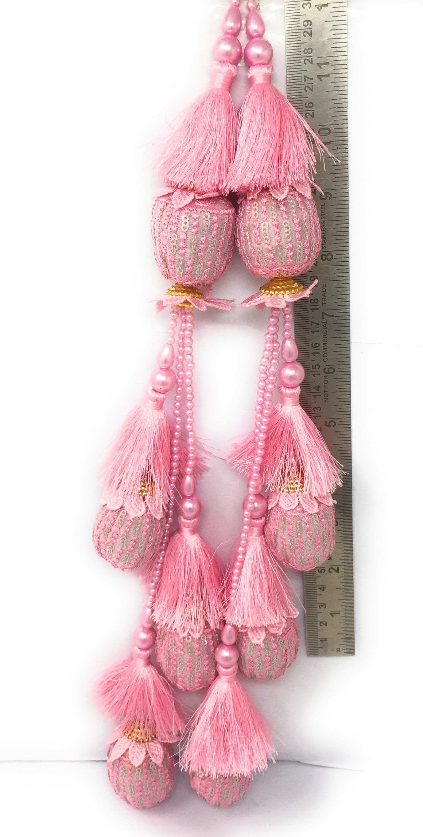 Pink designer tassels for lehenga - Set of 2