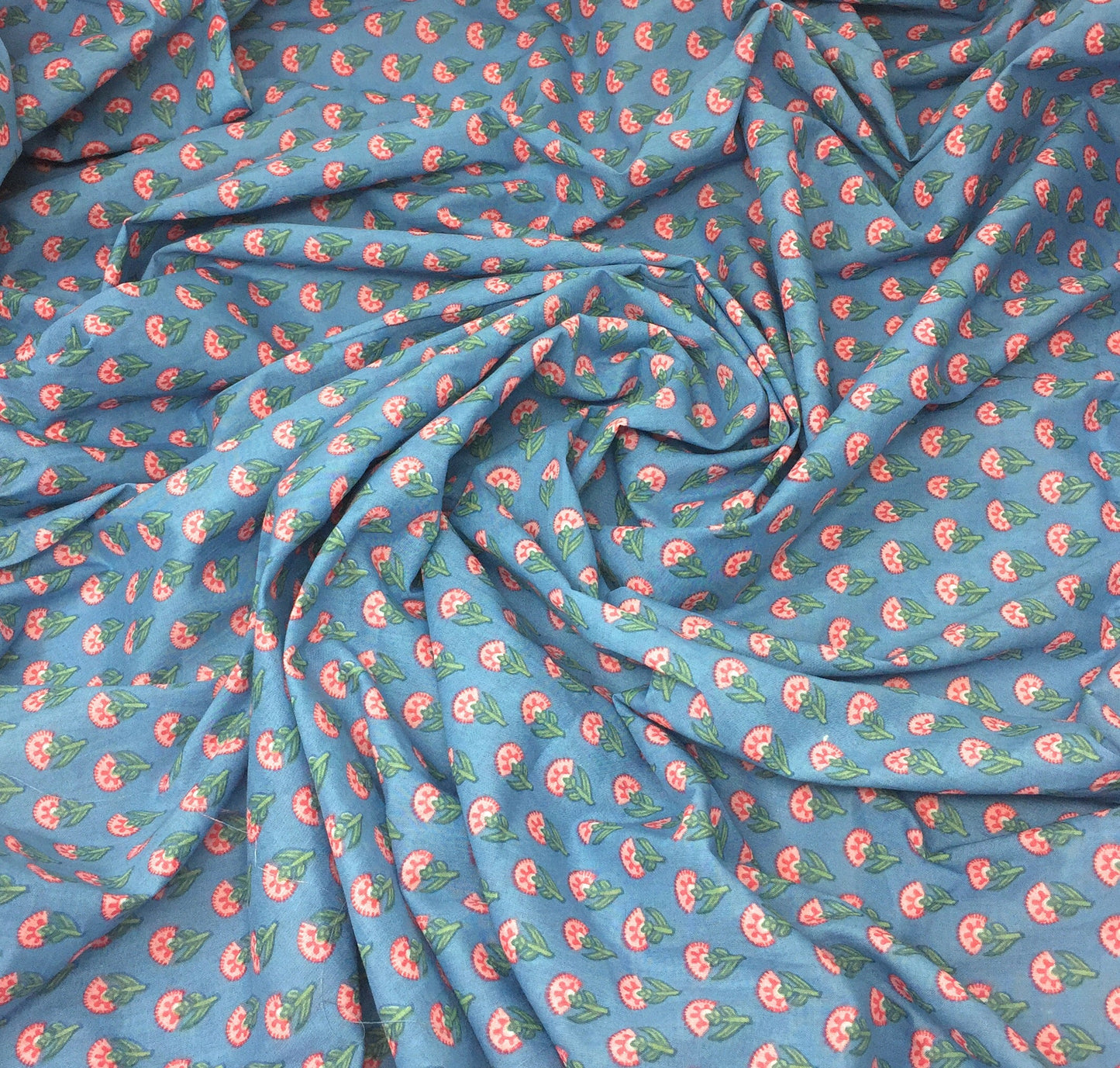 Cotton Printed Cloth Fabric in Blue