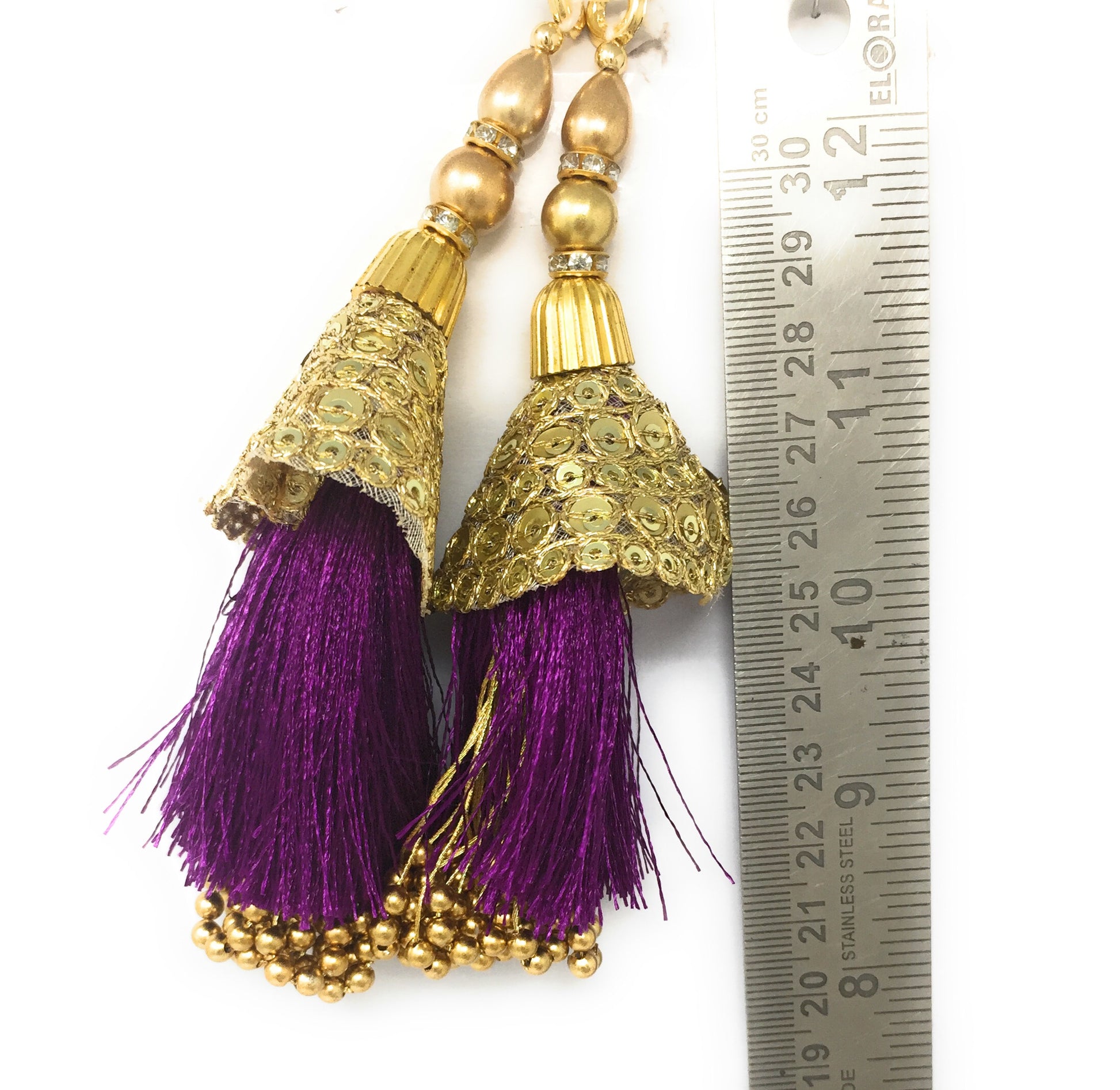 Purple suit mein lagane wali latkan - Set of 2